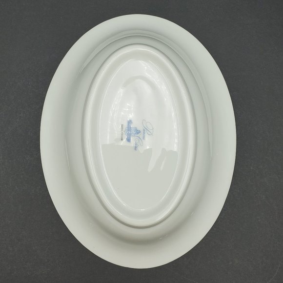 Princess China Tru-Tone Bridal Wreath Oval Vegetable Serving Bowl Floral Edge - Picture 7 of 8